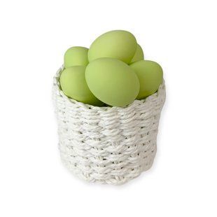 Декоративне яйце великоднє салатове матове 6 см e-matte-lime-6-10 фото