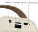 Портативна колонка з мікрофоном та підсвіткою К12 BT/TF/USB/FM із вологозахистом бежева 1-SHVAB-C20 фото 4