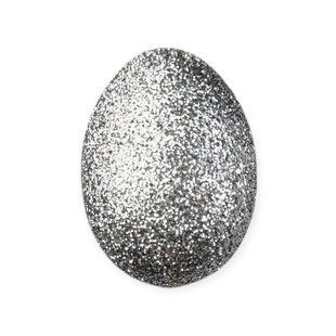 Яйцо пасхальное серебристое блестящее 14 см ee-shine-silver-14-1 фото
