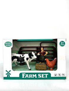Набор детских игрушек Ферма 4 фигурки + изгородь Farm Set 1-SHVAB-36(2) фото