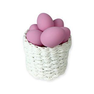 Декоративне яйце великоднє рожеве матове 4 см e-matte-pink-4-10 фото