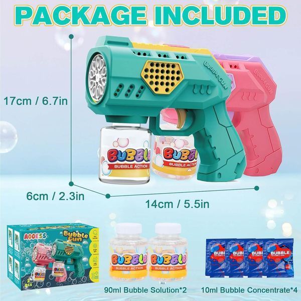 Игрушечный пистолет для мыльных пузырей Bubble Gun голубой AL-2032-blue фото