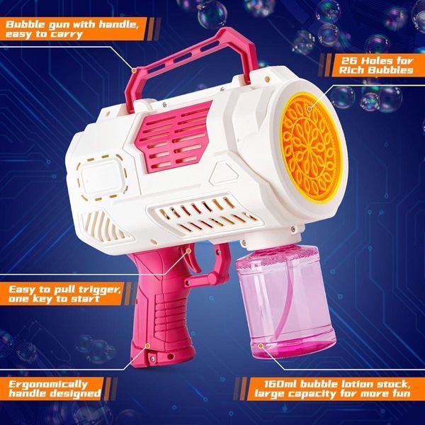 Іграшковий пістолет для мильних бульбашок Bubble Action блакитний AL-2029-blue фото