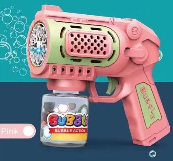 Игрушечный пистолет для мыльных пузырей Revolver Bubble розовый AL-2034-pink фото