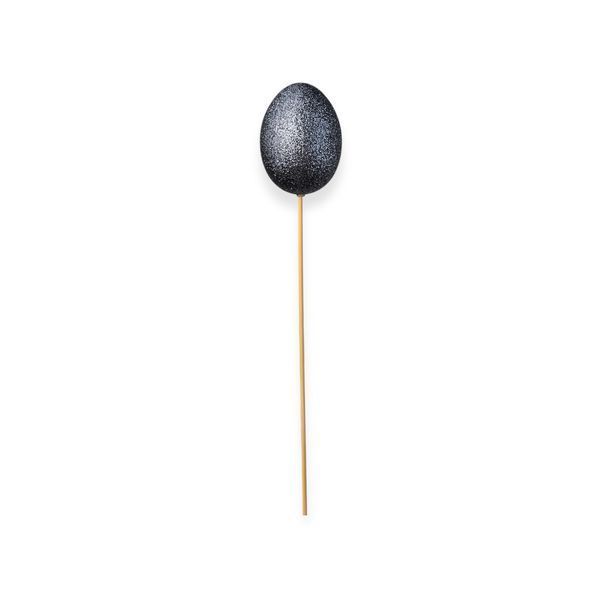 Яйце великоднє графітове блискуче 4 см ee-shine-graphite-4-10 фото