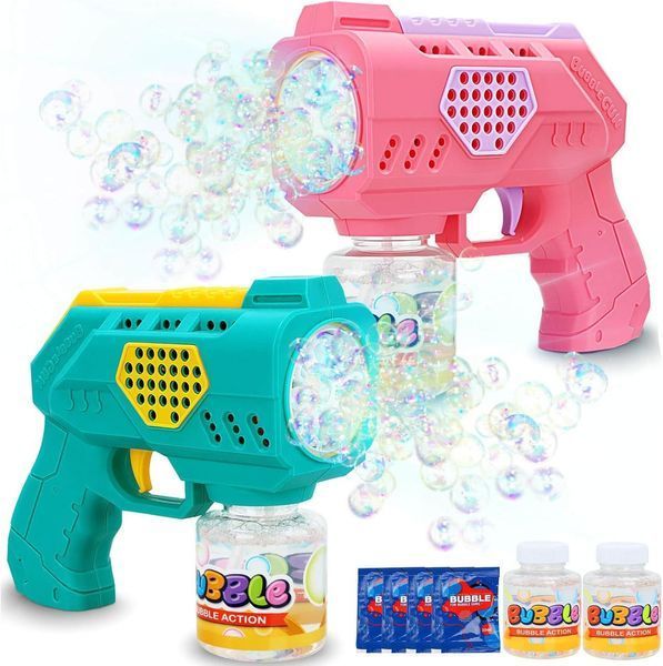 Іграшковий пістолет для мильних бульбашок Bubble Gun рожевий AL-2032-pink фото