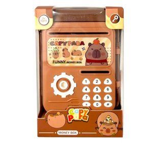 Детская копилка-сейф "Capy Para Money Box" коричневая safe-brown фото