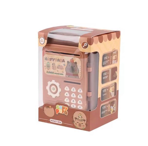 Детская копилка-сейф "Capy Para Money Box" коричневая safe-brown фото