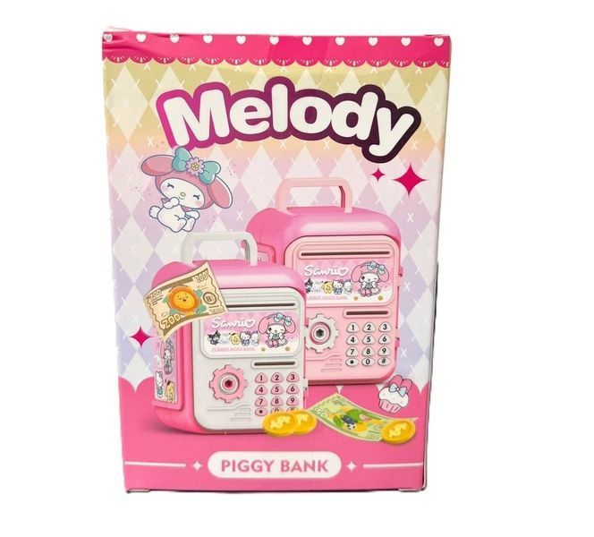 Детская копилка-сейф "Melody Piggy Bank" розовая safe-pink фото