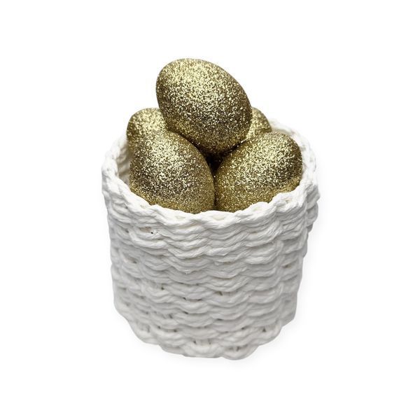 Яйце великоднє єврозолото блискуче 6 см ee-shine-egold-6-10 фото