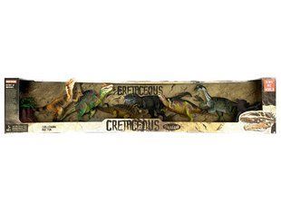 Игровой набор фигурок динозавров 6 шт. + 3 фигурки ландшафт Cretaceous 1-SHVAB-14(1) фото