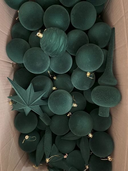 Підвіска на ялинку Цукерка оксамитова смарагдова 9 см (6 шт.)