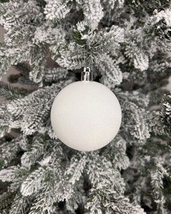Ялинкова кулька біла оксамитова 20 см (1 шт.)