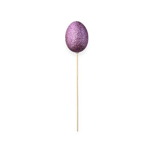 Яйце великоднє фіолетове блискуче 9 см ee-shine-purple-9-10 фото