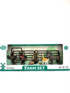 Набір дитячих іграшок Ферма 6 фігурок + огорожа Farm Set 1-SHVAB-34(3) фото