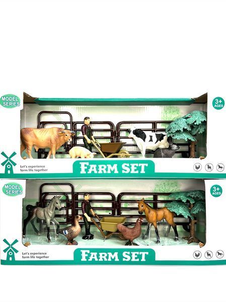 Набір дитячих іграшок Ферма 6 фігурок + огорожа Farm Set 1-SHVAB-35(2) фото